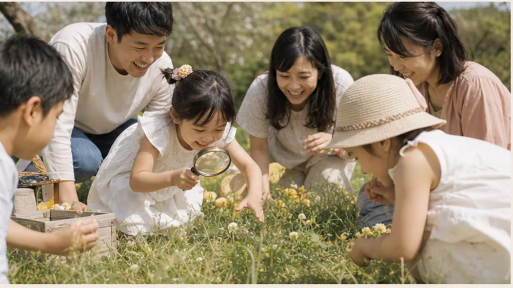 子どもの誕生日 — 大切な人たちとの記念写真（架空写真）