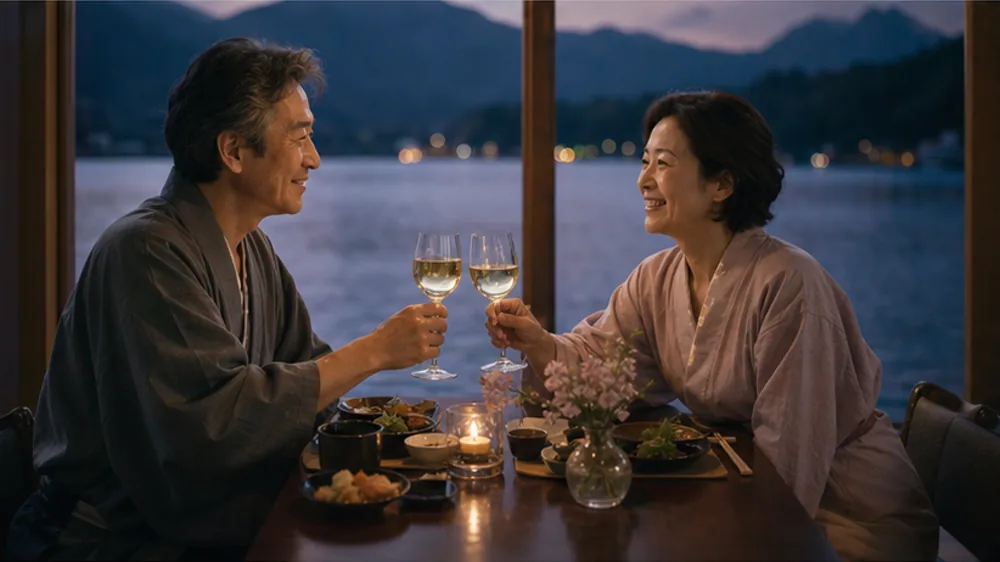 Still usを表現した結婚記念日の架空写真