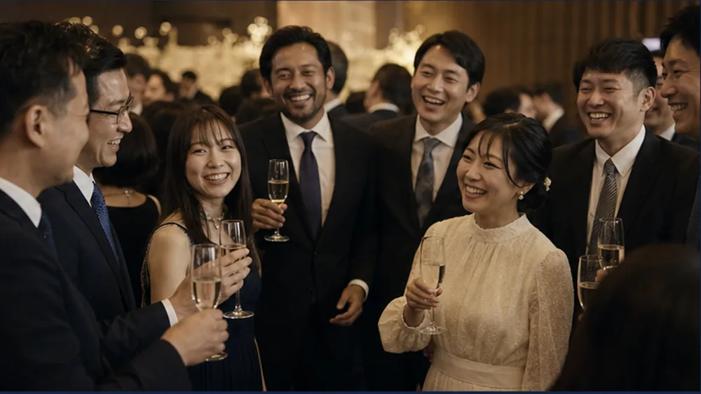 企業10周年記念の空気感を表現した架空写真