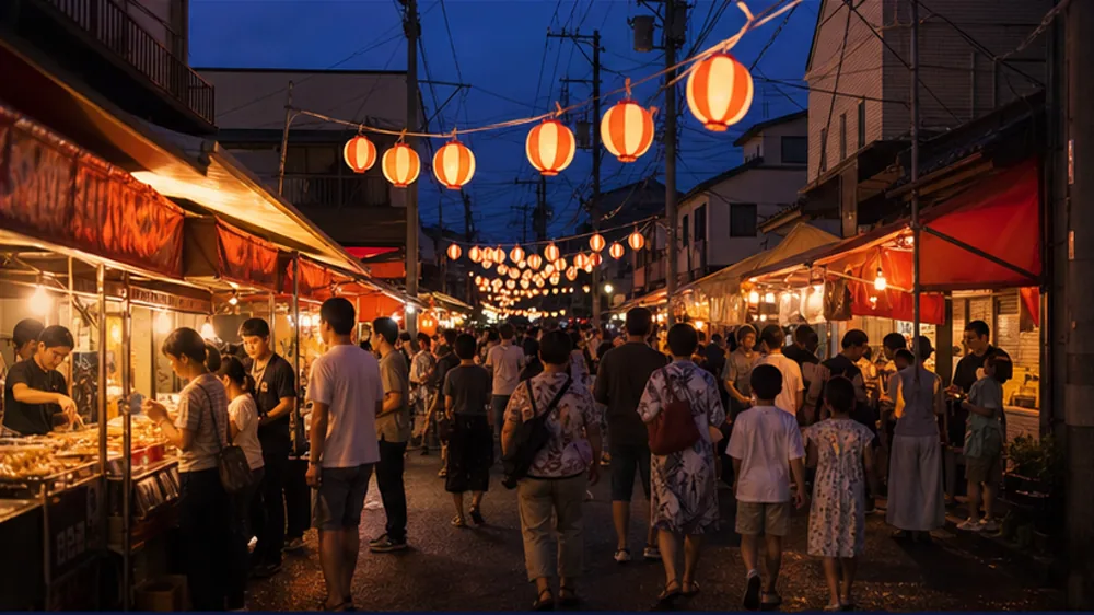 安心情報を表現した地域祭・コミュニティの架空写真